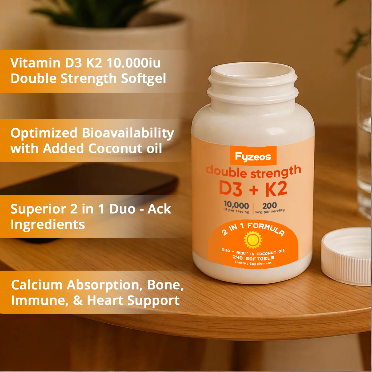 Fyzeos Vitamin D3 K2